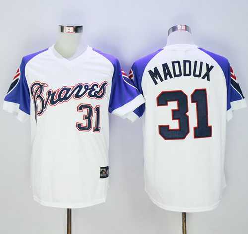 Atlanta Braves #31 Greg Maddux White Mitchell And Ness 1973 Throwback Stitched Baseball Jersey Sanguo,We sell and wholesale Atlanta Braves #31 Greg Maddux White Mitchell And Ness 1973 Throwback Stitched Baseball Jersey Sanguo on line form chian!